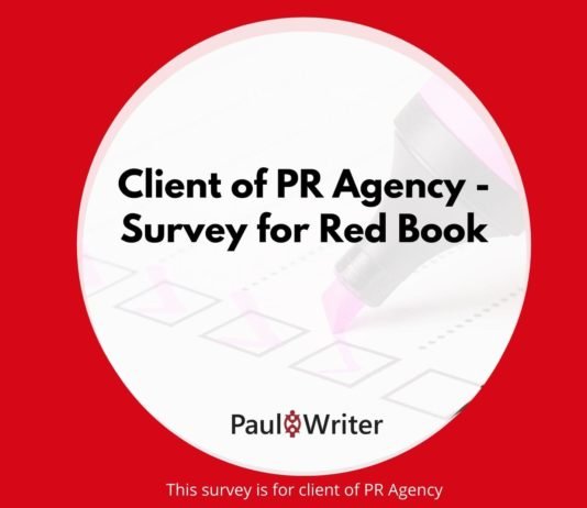 Client of PR Agency - Survey for Red Book