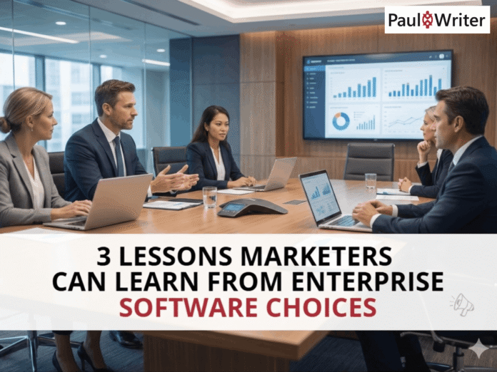 3 Lessons Marketers Can Learn From (1) 3 Lessons Marketers Can Learn From Enterprise Software Choices